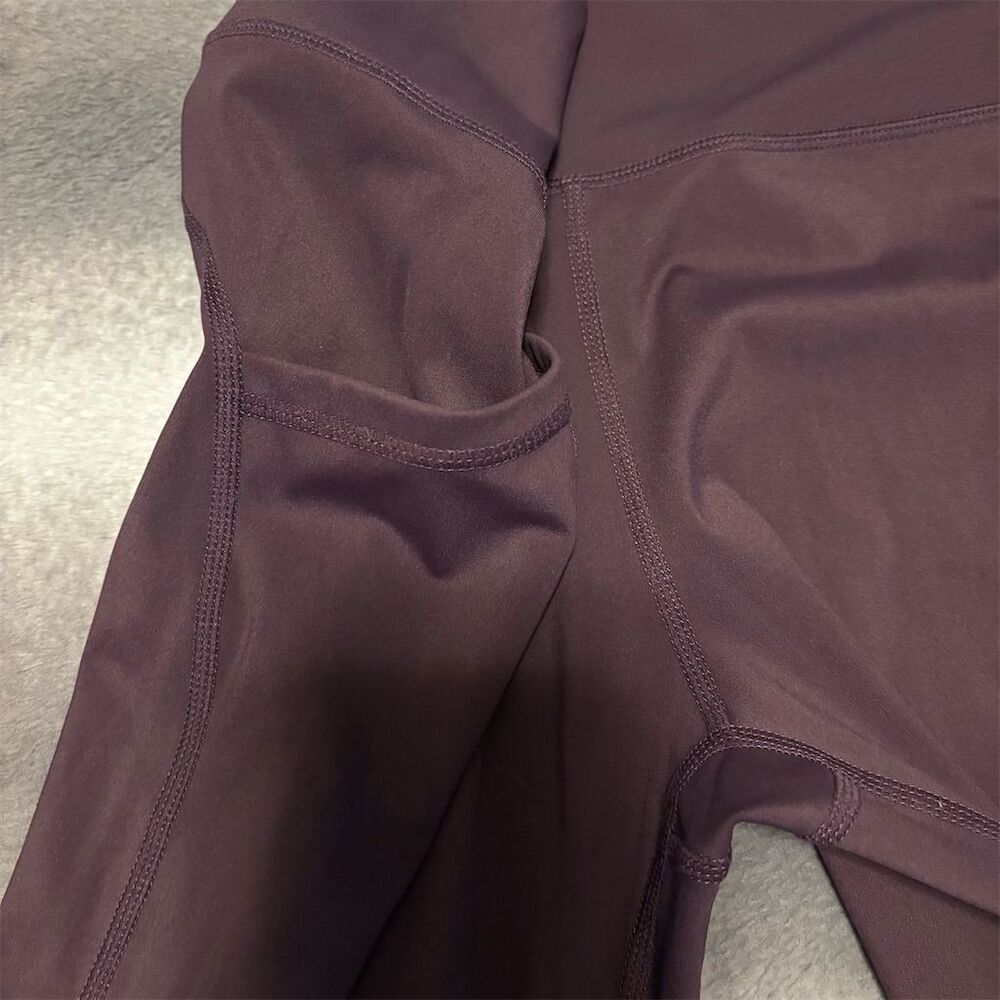 ZYIA Women's Brilliant Hi-Rise Crop Capri Leggings Purple Plum Activewear - Picture 8 of 12